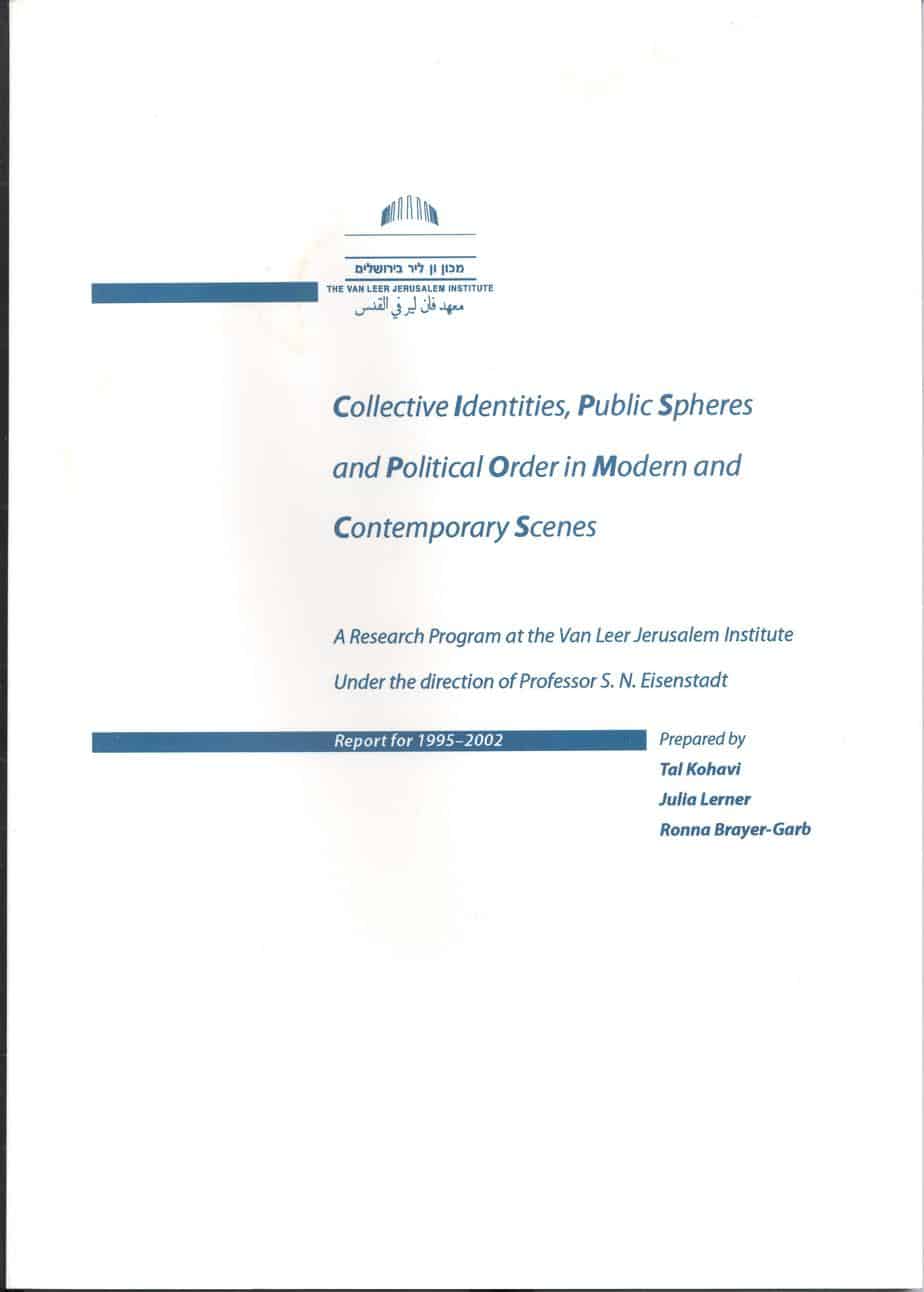 Collective Identities, Public Spheres and Political Order in Modern and Contemporary Scenes