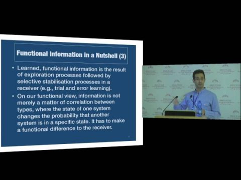 From Information to Representation: a teleological approach | Dr. Nir Fresco and Prof. Eva Jablonka