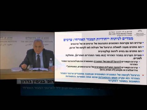 ממגזר שלישי למגזר אזרחי | לשאלת הזהות הקולקטיבית של הארגונים האזרחיים בישראל | פרופ' בנימין גדרון