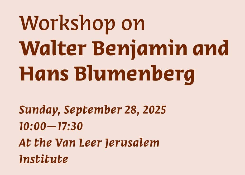 Workshop: Walter Benjamin...